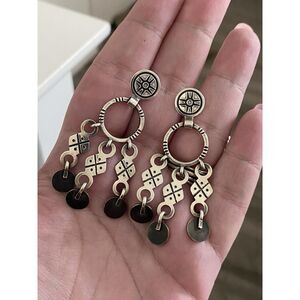 James Avery Retired Aztec Dangle Earrings